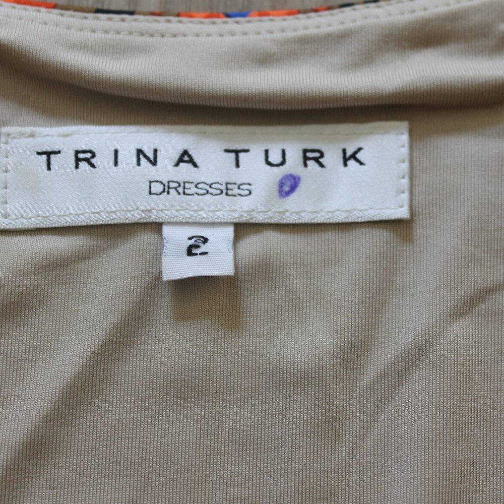 Trina Turk Maxi Dress Rayon Stretch Sleeveless Womens Size 2 Multicolored - Picture 9 of 16